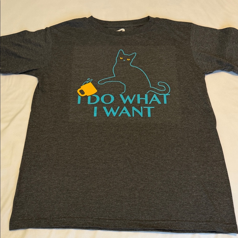 Surf Style Charcoal Cat Attitude Tee
